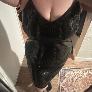 torrid Black Sequin Mini Dress